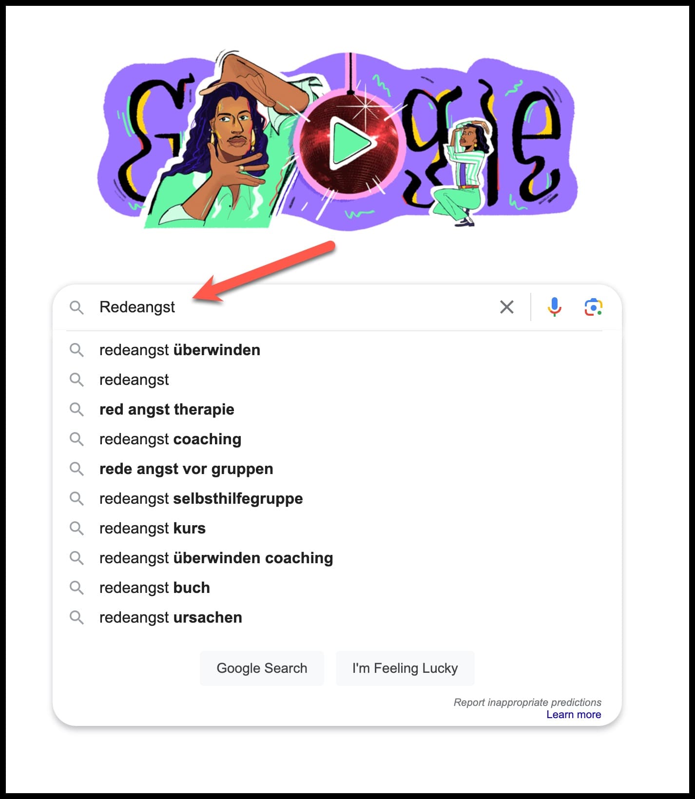 Coaching Nische finden: Google Search